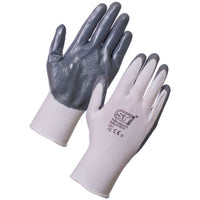 Supertouch Nitrotouch® White/Black Nylon/Nitrile Dry Handling Gloves
