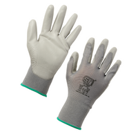 Supertouch Nylon/PU Palm Coated Grey Fixer Precision Gloves