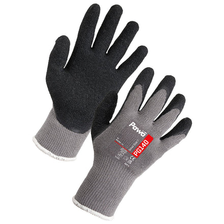 Supertouch Pawa PG140 Grey/Black Latex Palm and Thumb Coated Multipurpose Gloves
