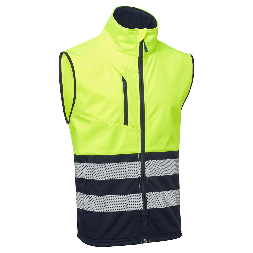 Supertouch Essentials Hi-Vis Yellow/Black Eco Coolair Softshell Gilet