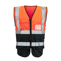 Supertouch Hi-Vis Orange/Black Executive Vest
