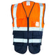 Supertouch Hi-Vis Orange/Navy Executive Vest