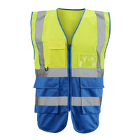 Supertouch Hi-Vis Yellow/Royal Blue Executive Vest