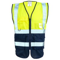Supertouch Hi-Vis Yellow/ Navy Executive Vest