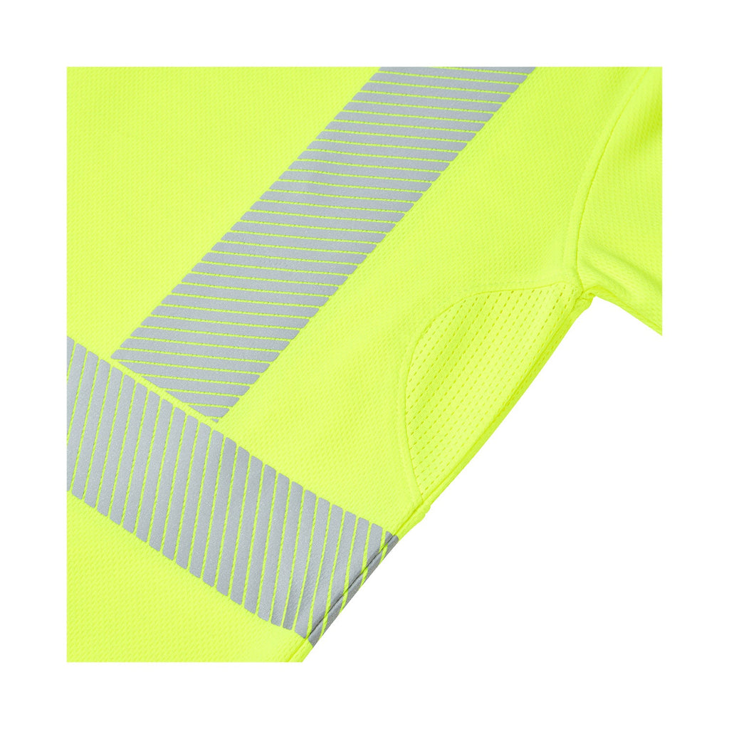 Supertouch Essentials Hi-Vis Yellow Eco CoolMax Long Sleeved Polo Shirt