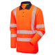 Supertouch Essentials Hi-Vis Orange Eco CoolMax Long Sleeved Polo Shirt