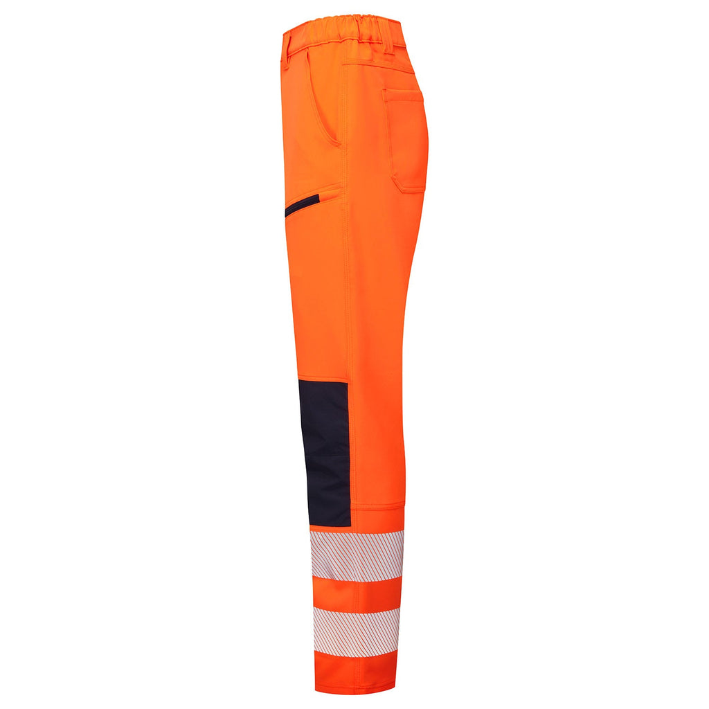 Supertouch Essentials Hi Vis Orange Eco Coolair 4-Way Stretch Trousers