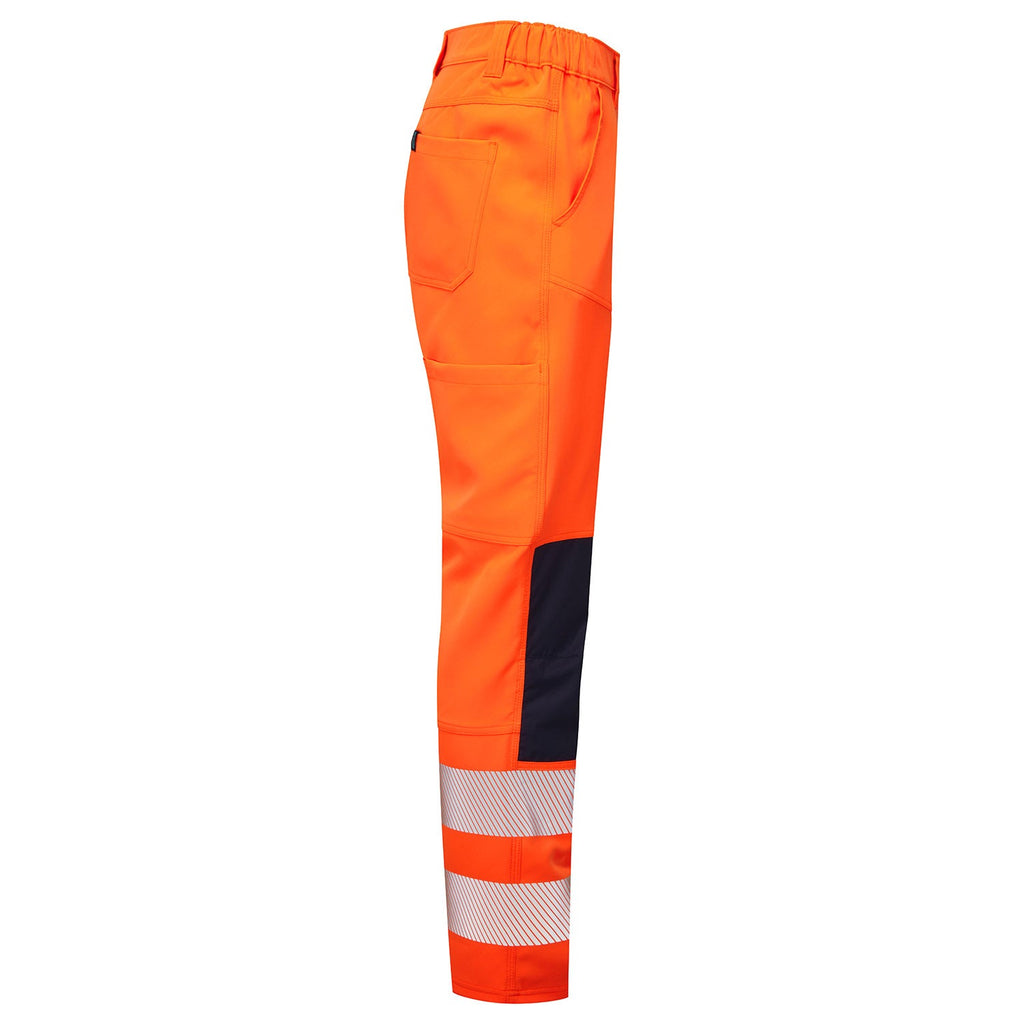 Supertouch Essentials Hi Vis Orange Eco Coolair 4-Way Stretch Trousers