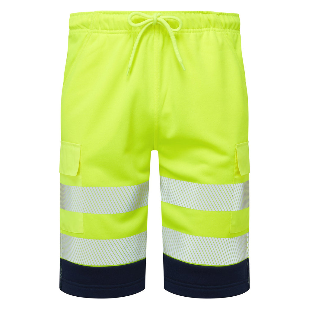 Supertouch Essentials Hi-Vis Yellow Eco CottonCool Shorts