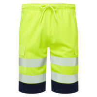Supertouch Essentials Hi-Vis Yellow Eco CottonCool Shorts