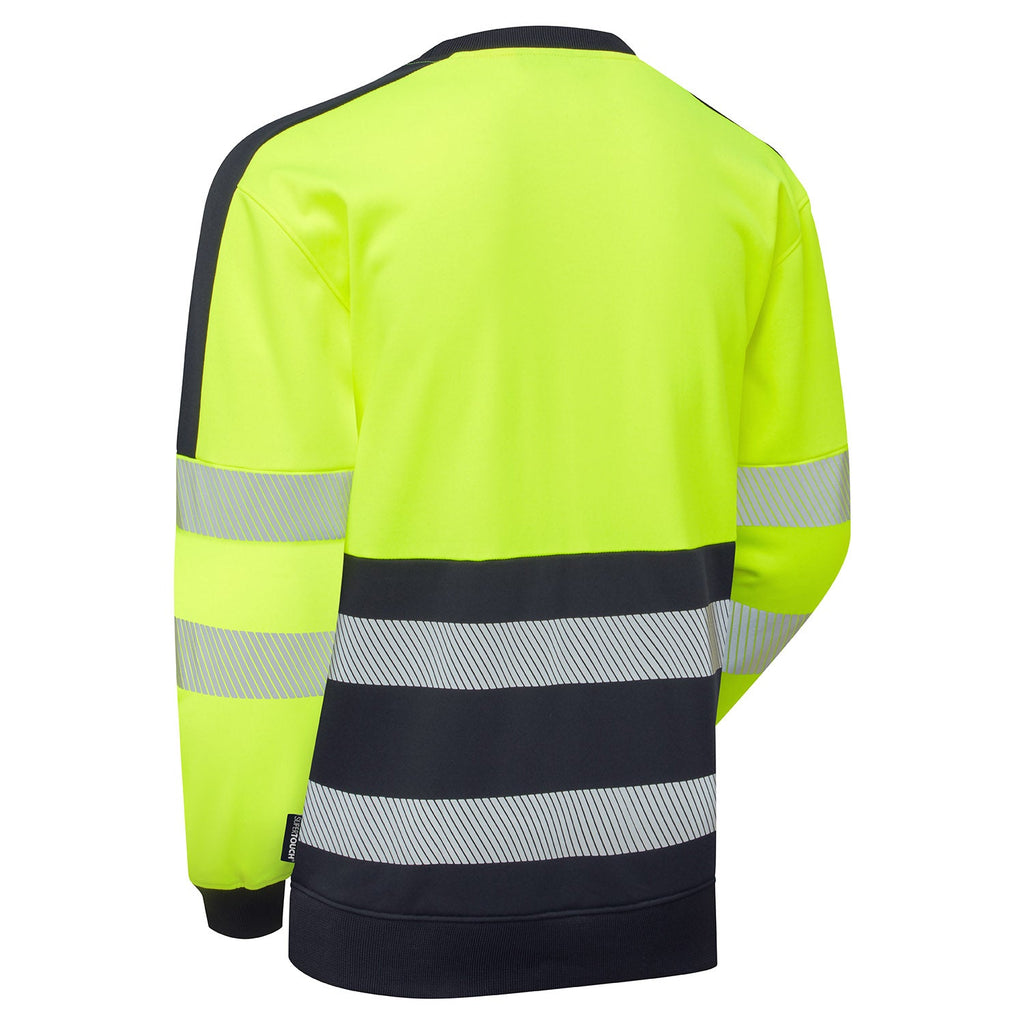 Supertouch Essentials Hi-Vis Yellow/Black Eco CottonCool Sweatshirt