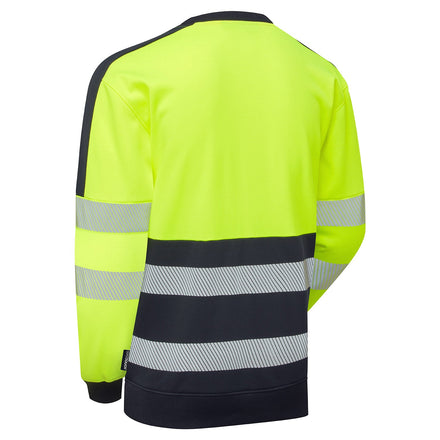 Supertouch Essentials Hi-Vis Yellow/Black Eco CottonCool Sweatshirt