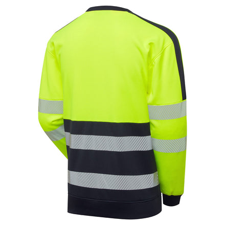 Supertouch Essentials Hi-Vis Yellow/Black Eco CottonCool Sweatshirt