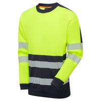 Supertouch Essentials Hi-Vis Yellow/Black Eco CottonCool Sweatshirt