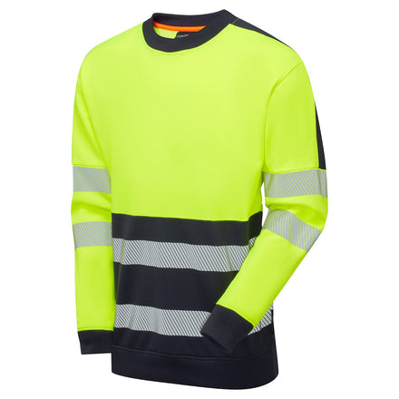 Supertouch Essentials Hi-Vis Yellow/Black Eco CottonCool Sweatshirt