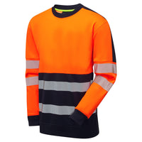 Supertouch Essentials Hi-Vis Orange/Black Eco CottonCool Sweatshirt