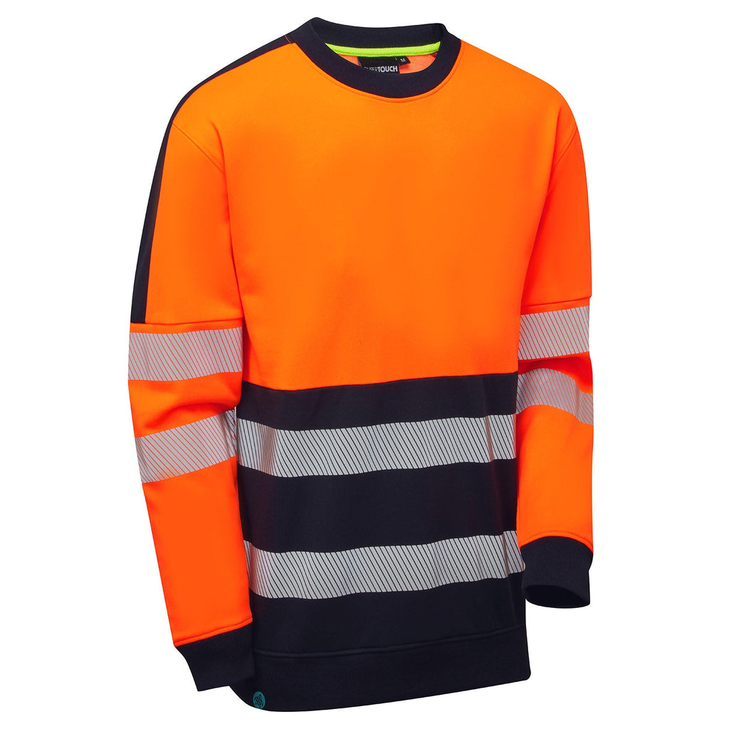 Supertouch Essentials Hi-Vis Orange/Black Eco CottonCool Sweatshirt
