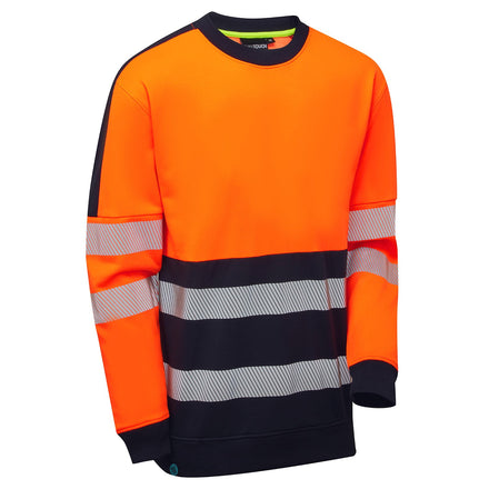 Supertouch Essentials Hi-Vis Orange/Black Eco CottonCool Sweatshirt