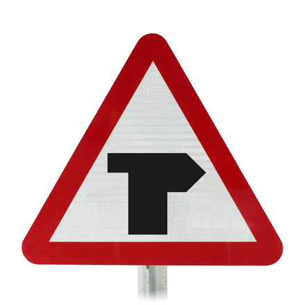 T-Junction Ahead Post Mounted Sign- Diagram 505.1 R2/RA2  (Face Only)