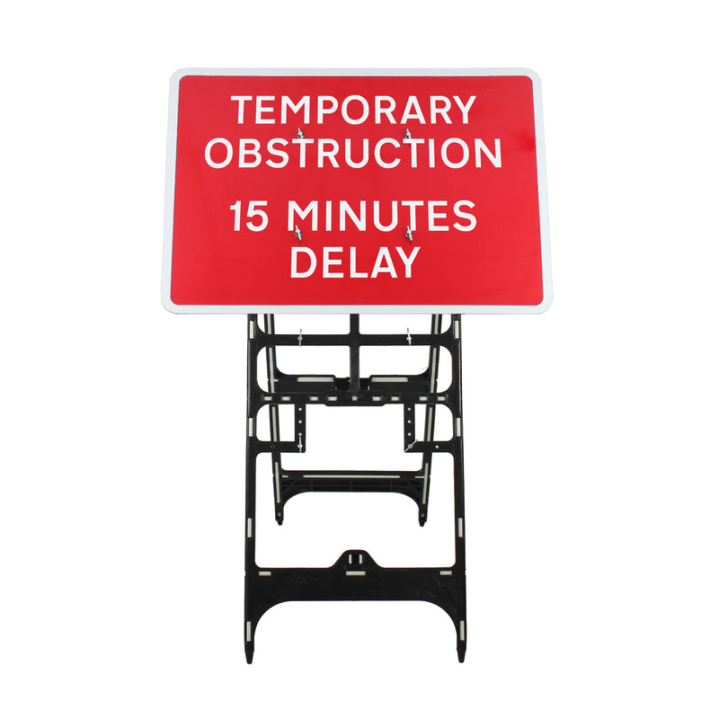 Temporary Obstruction 15 Minute Delay Road Sign | Quick Fit ...