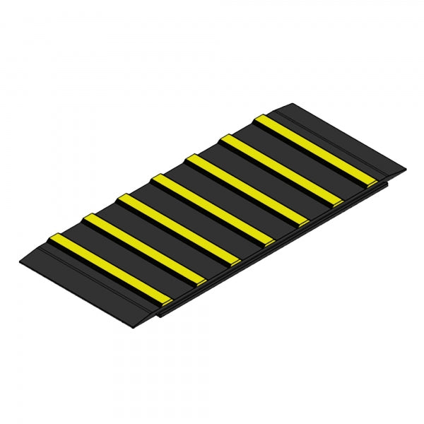 TOPSTOP Rubber Bike Speed Reduction Ramp - Black/Yellow