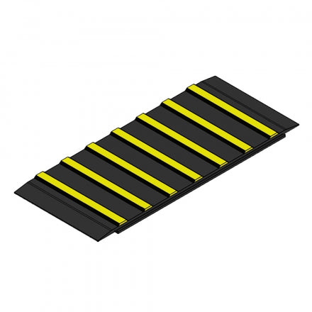 TOPSTOP Rubber Bike Speed Reduction Ramp - Black/Yellow