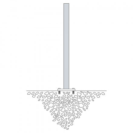 Traffic Line Barrier Post Bollard 1000mm - Bolt Down