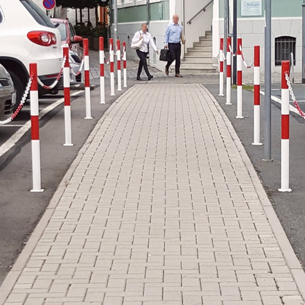 Traffic Line Barrier Post Bollard 1000mm - Bolt Down