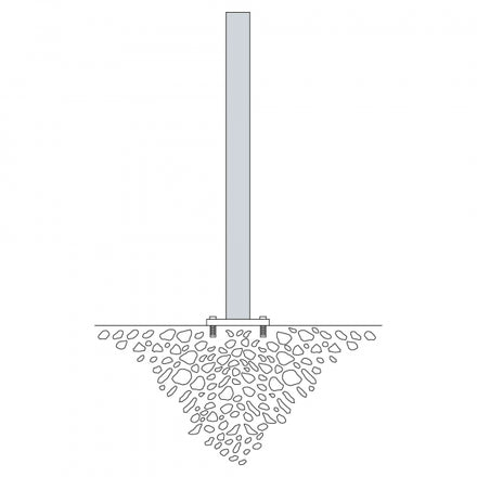 Traffic Line Barrier Post Bollard 1000mm - Bolt Down