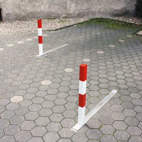 Traffic Line COMMANDER-PLUS Galvanised Flush-Fitting Square Drop Down Post Bollard 1000mm