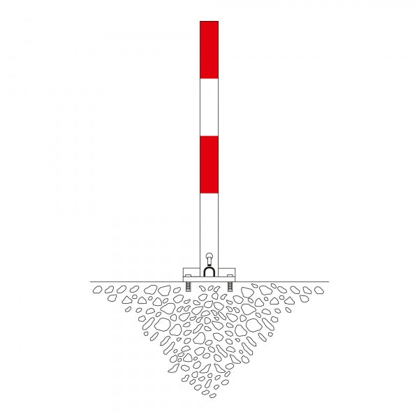 Traffic Line CONTROLLER A Galvanised Drop Down Post Bollard 1000mm