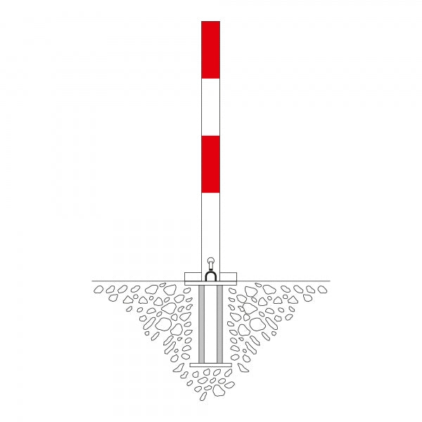 Traffic Line CONTROLLER A Galvanised Drop Down Post Bollard 1000mm