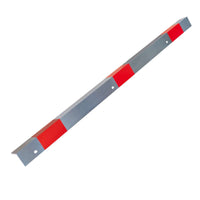 TRAFFIC-LINE Edge Protector - Right-Angle - Aluminium - Grey With Red Reflective Bands