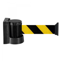 TRAFFIC-LINE Wall Mounted Belt Barrier - Yellow/Black Belt