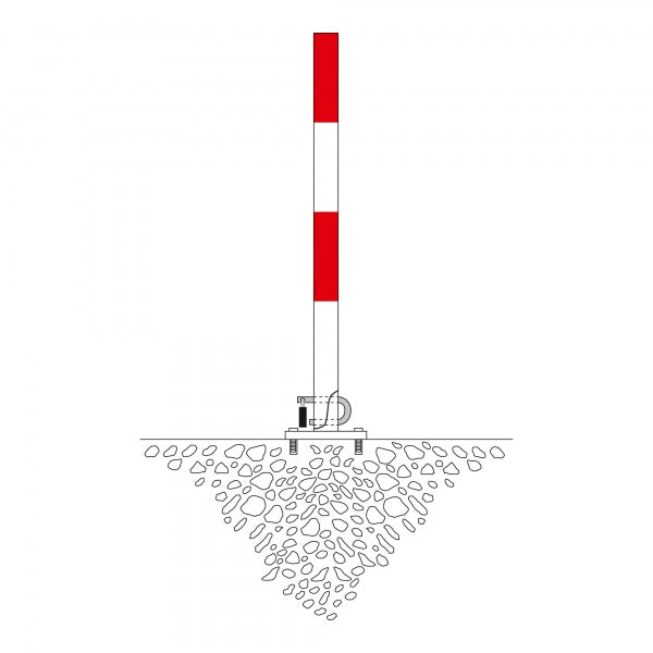 Traffic Line DEFENDER Galvanised Drop Down Post Bollard 1000mm