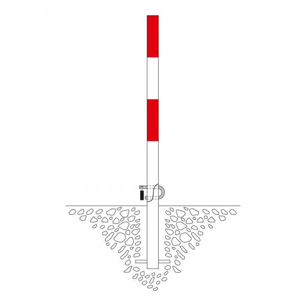 Traffic Line DEFENDER Galvanised Drop Down Post Bollard 1000mm