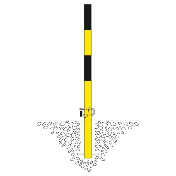 Traffic Line DEFENDER Galvanised Drop Down Post Bollard 1000mm