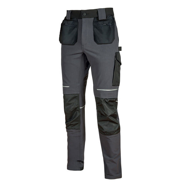 U-Power Atom Fly Slim Fit Stretch Work Trousers Asphalt Grey | Buy