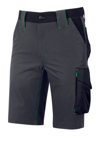 U-Power Mercury Cargo Work Shorts Asphalt Grey / Green