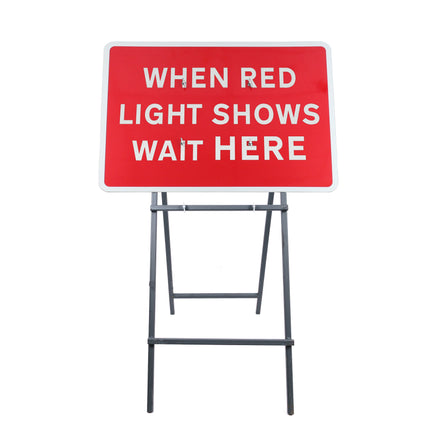 When Red Light Shows Wait Here Sign Diagram 7011 | Quick Fit (face only) | 1050x750mm