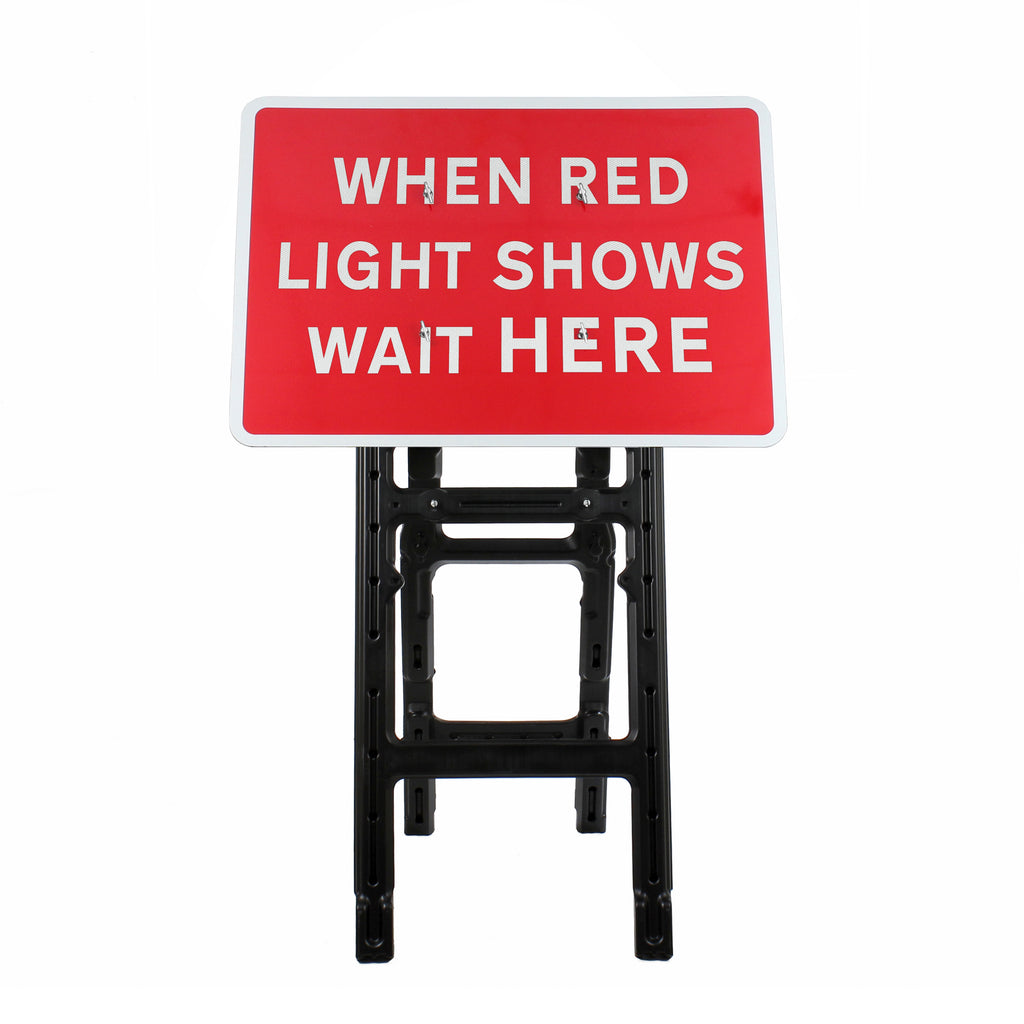 When Red Light Shows Wait Here Sign Diagram 7011 | Quick Fit (face only) | 1050x750mm