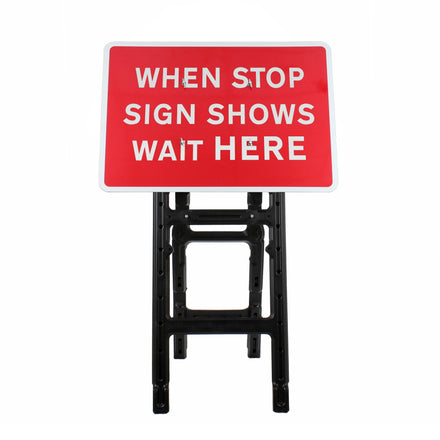 When Stop Sign Shows Wait Here Sign Diagram 7011 | Quick Fit (face only) | 1050x750mm