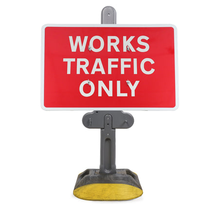 WORKS TRAFFIC ONLY Quick Fit Sign Dia 7301 | Quick Fit (Face Only) | 1050x750mm