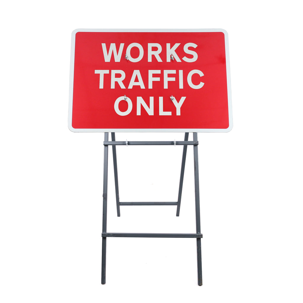 WORKS TRAFFIC ONLY Quick Fit Sign Dia 7301 | Quick Fit (Face Only) | 1050x750mm