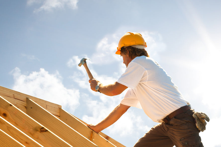 Construction Worker Wearing A Yellow Hard Hat