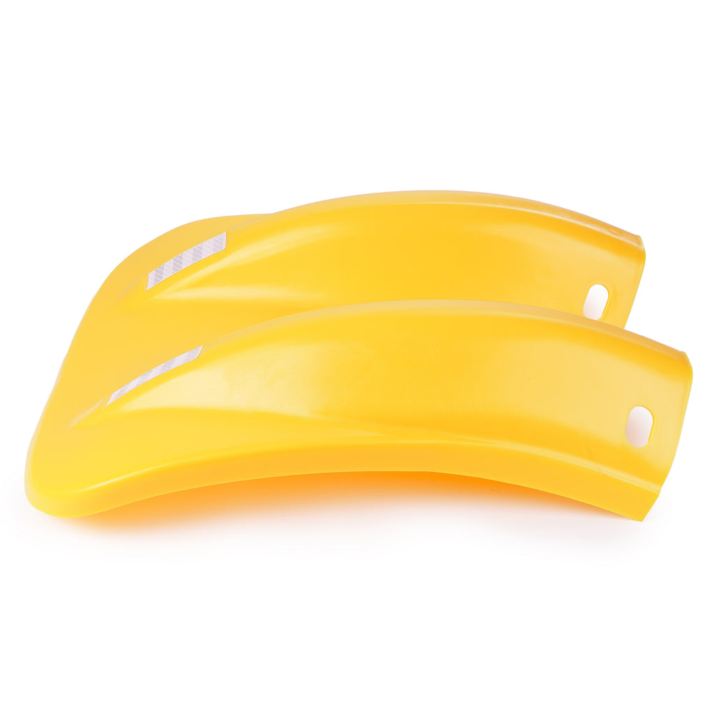 Yellow Plastic Fishtail Armco Barrier End Cap Inc Reflectors