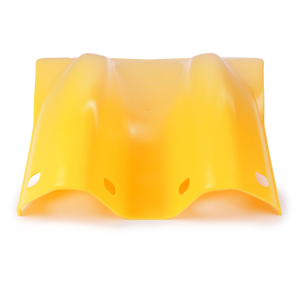 Yellow Plastic Fishtail Armco Barrier End Cap Inc Reflectors