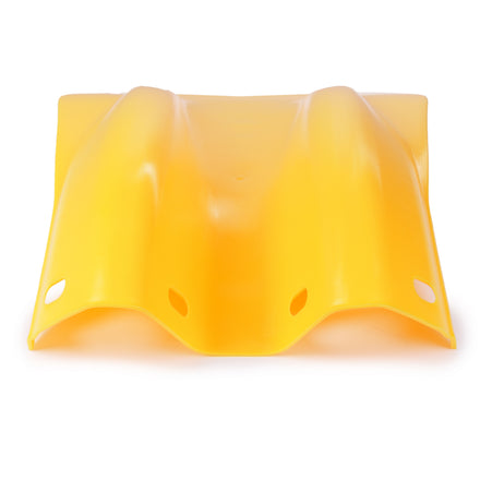 Yellow Plastic Fishtail Armco Barrier End Cap Inc Reflectors