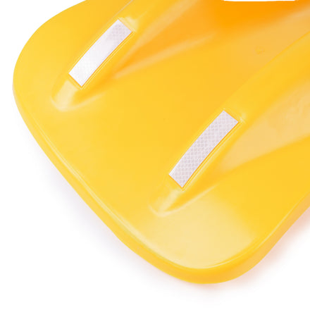 Yellow Plastic Fishtail Armco Barrier End Cap Inc Reflectors