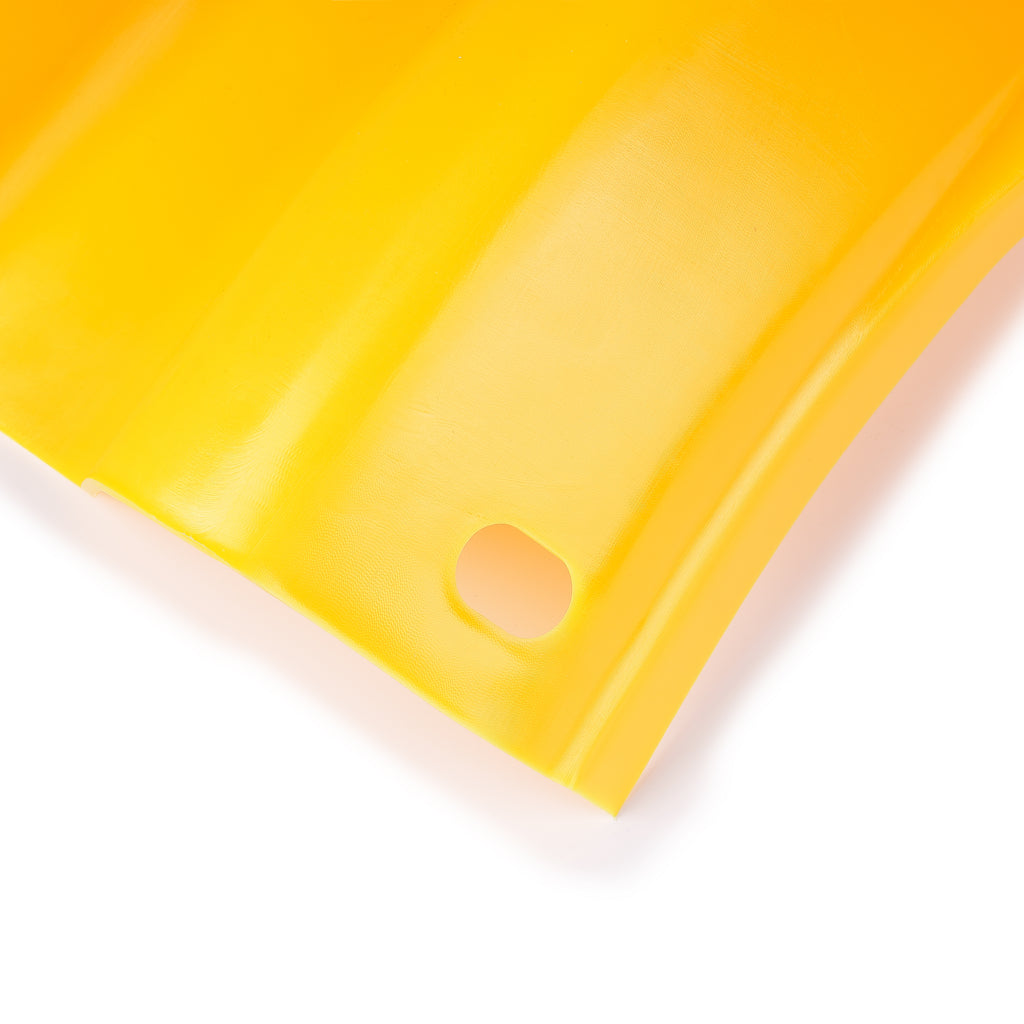 Yellow Plastic Fishtail Armco Barrier End Cap Inc Reflectors
